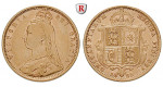 Grossbritannien, Victoria, Half-Sovereign 1887-1893, 3,66 g fein, ss