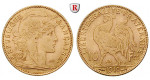 Frankreich, III. Republik, 10 Francs 1899-1914, 2,9 g fein, ss