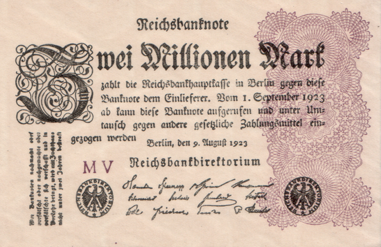 1923 - 08 - August - Wertschwankungen in der Inflation
